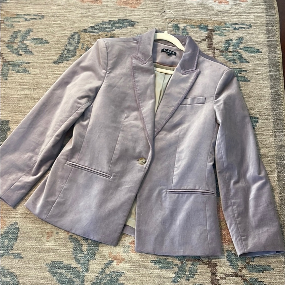 Jcrew Alexandra blazer in velvet color lilac size 12